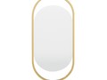 Дизайнерское настенное зеркало Glass Memory Muse в металлической раме золотого цвета