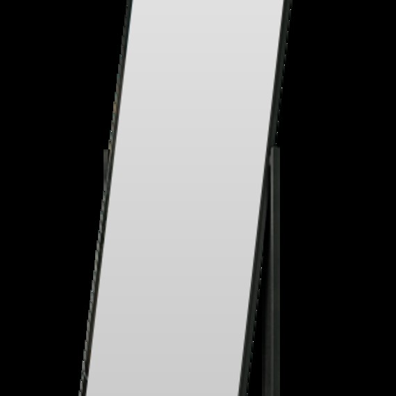Дизайнерское напольное зеркало Glass Memory Charm в металлической раме черного цвета